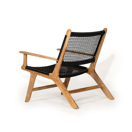 Zane Accent Teak Arm Chair – Black