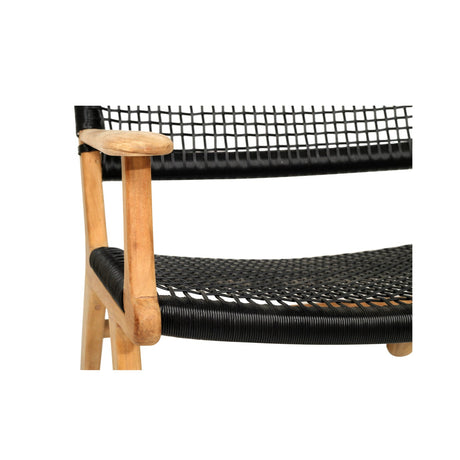 Zane Accent Teak Arm Chair – Black