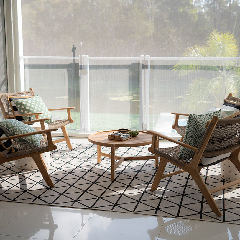 Zane Accent Teak Arm Chair – Washed Grey