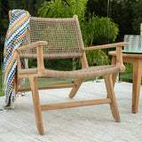 Zane Accent Teak Arm Chair – Washed Grey