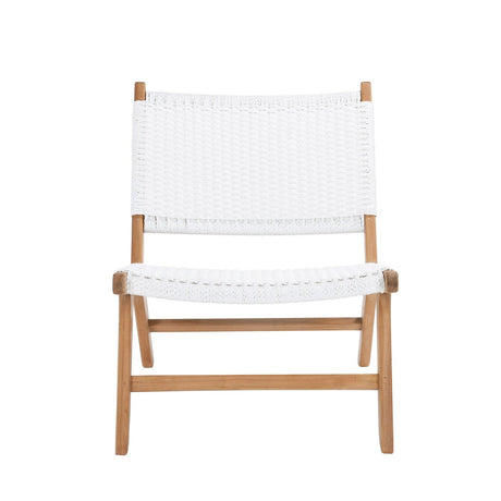 Zane Accent Teak Chair – Whitley (Close Weave) - 0.72m