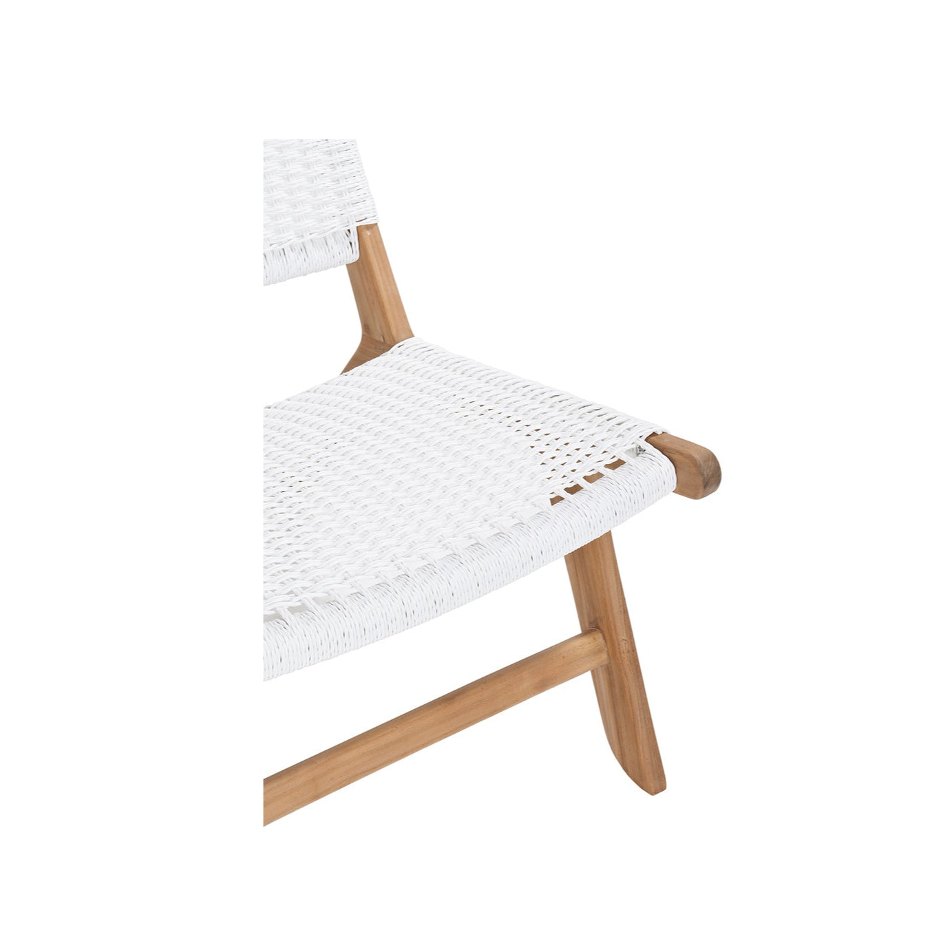 Zane Accent Teak Chair – Whitley (Close Weave) - 0.72m