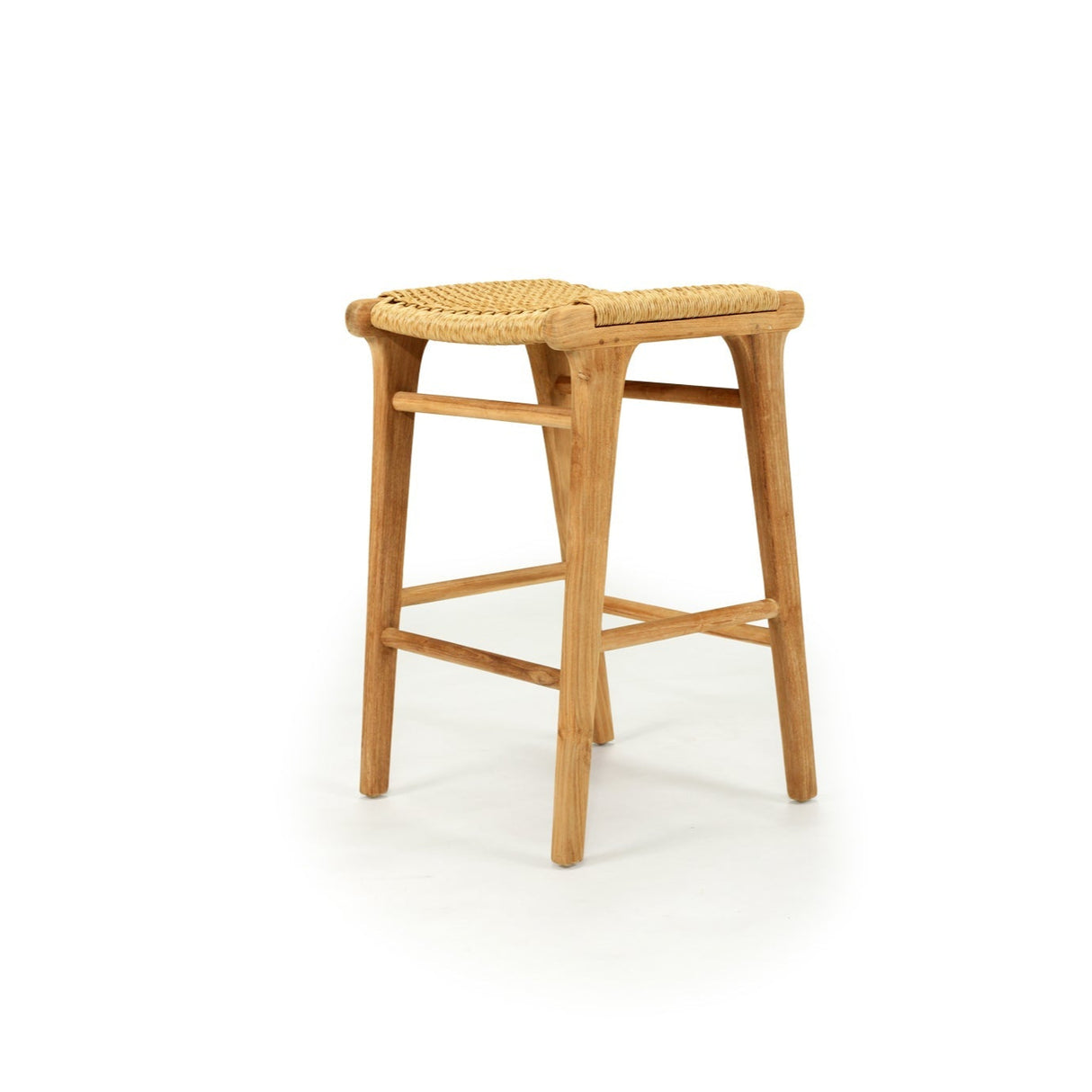 Zane Backless Counter Stool 0.68m – Sand (Close Weave)