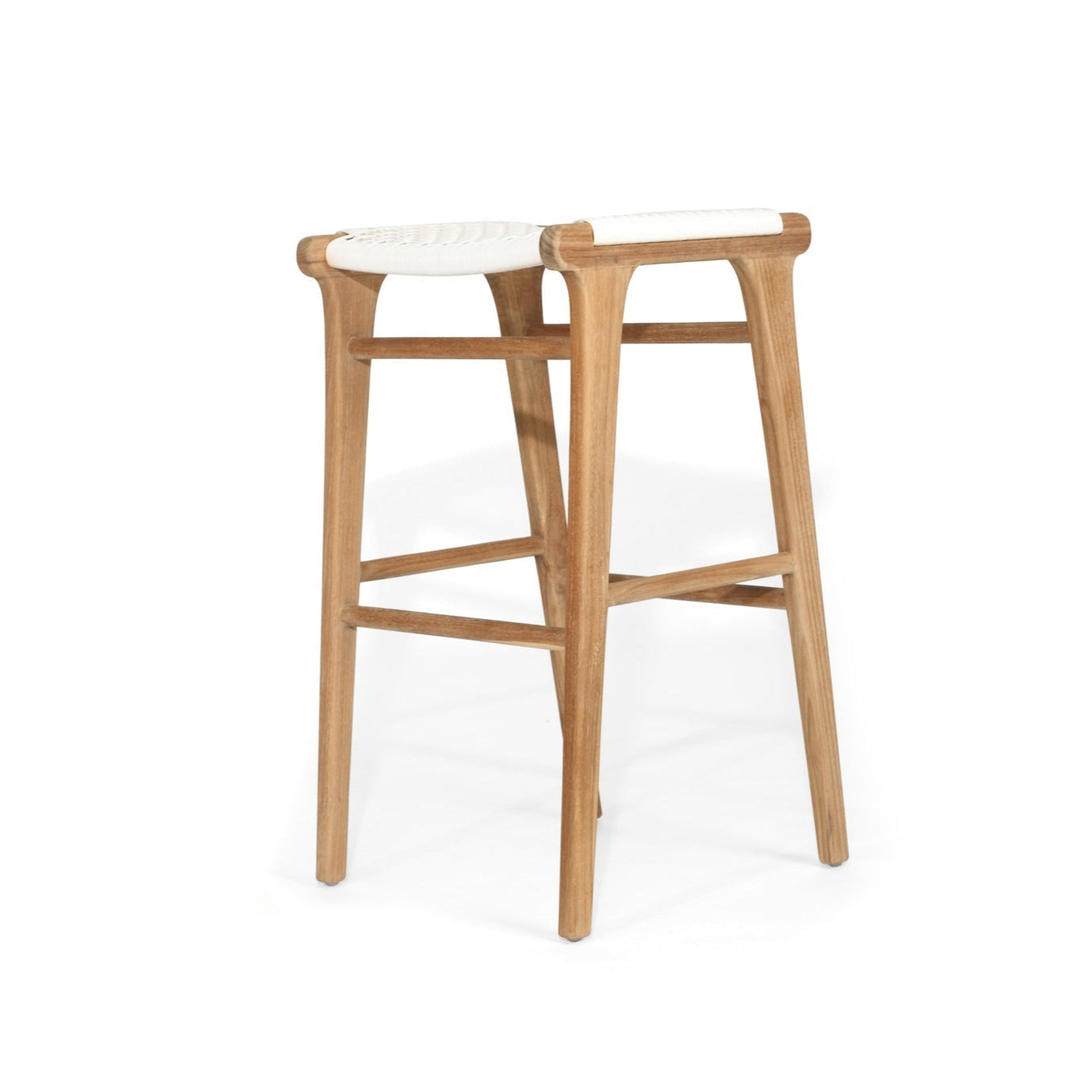 Zane Backless Teak Bar Stool - Whitley - 0.78m