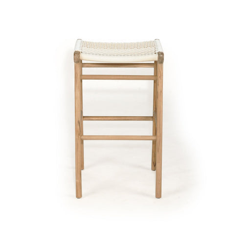 Zane Backless Teak Counter Stool - Whitley - 0.66m