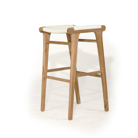 Zane Backless Teak Counter Stool - Whitley - 0.66m