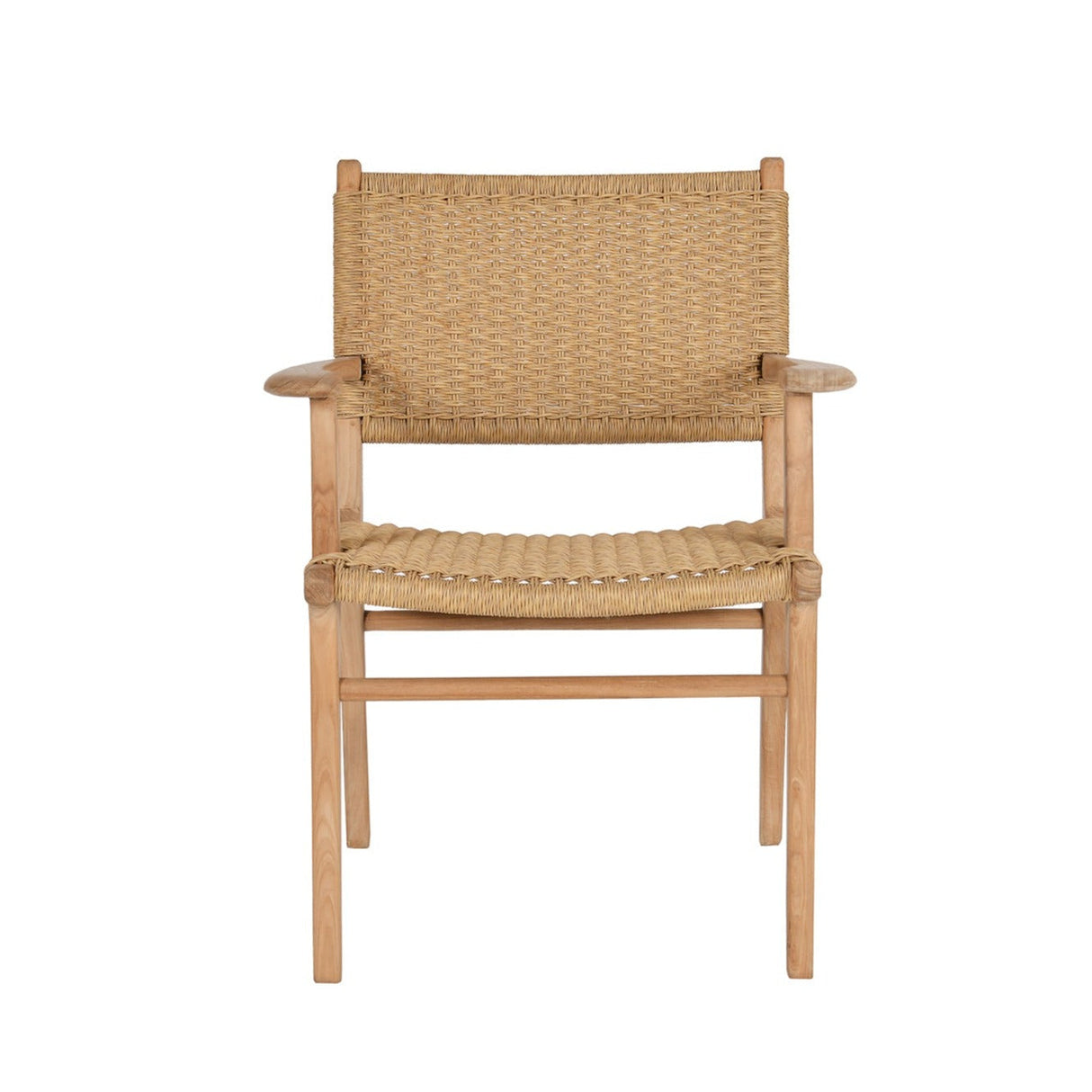 Zane Teak Armchair – Sand – Close Weave 0.66m