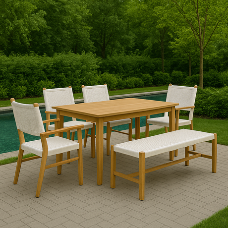 Zane Teak Armchair – Whitley – Close Weave 0.45m