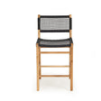 Zane Teak Counter Stool - Black - 0.95m