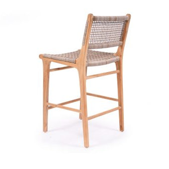 Zane Teak Counter Stool - Washed Grey - 0.95m