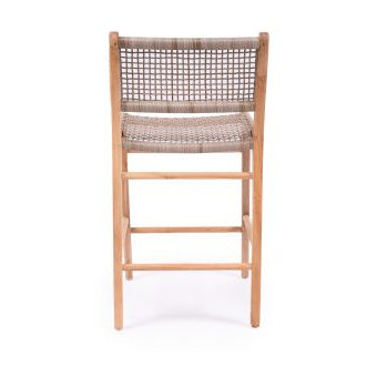 Zane Teak Counter Stool - Washed Grey - 0.95m