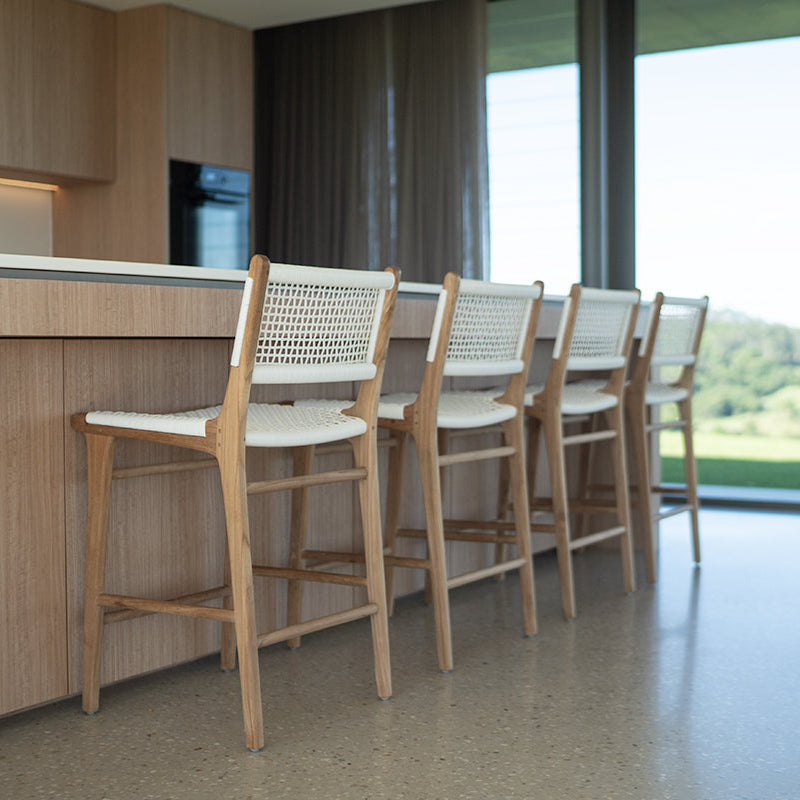 Zane Teak Counter Stool - Whitley - 0.95m