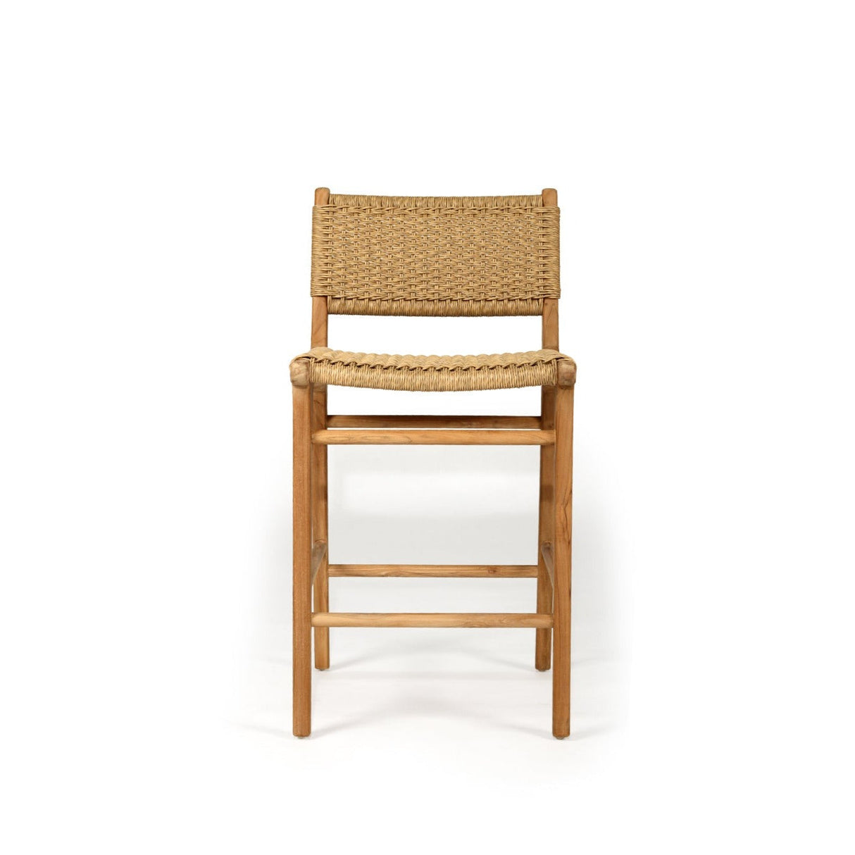 Zane Teak Counter Stool – Sand (Close Weave) 0.95m