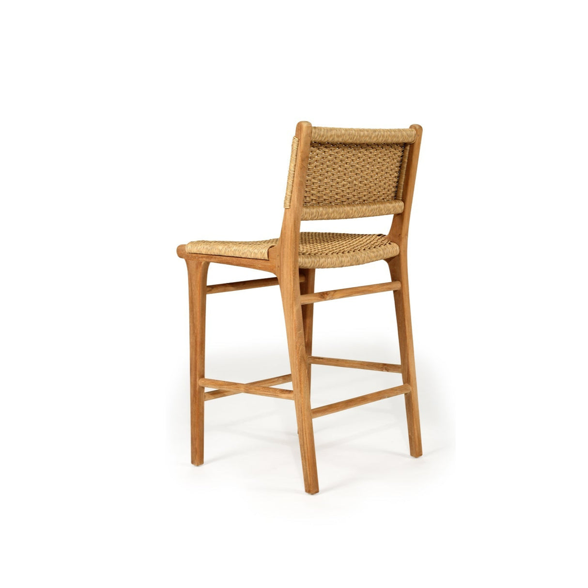 Zane Teak Counter Stool – Sand (Close Weave) 0.95m