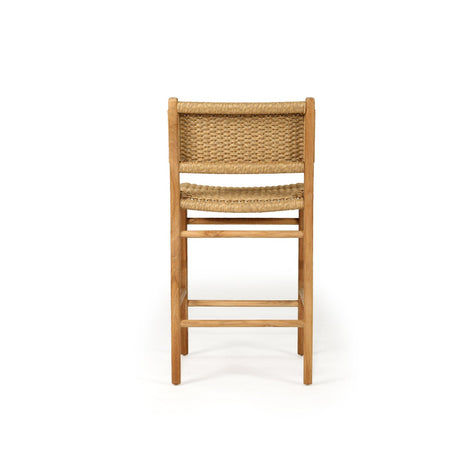 Zane Teak Counter Stool – Sand (Close Weave) 0.95m