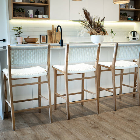 Zane Teak Counter Stool – Whitley (Close Weave) 0.49m