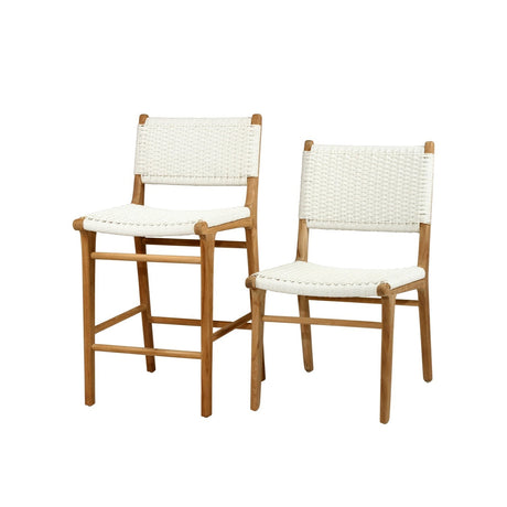 Zane Teak Counter Stool – Whitley (Close Weave) 0.49m