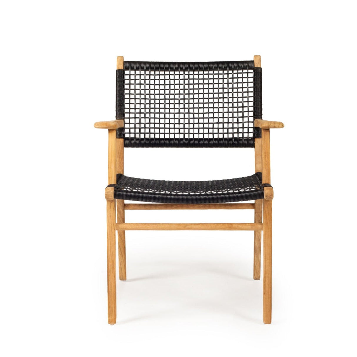 Zane Teak Dining Armchair  - Black