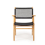 Zane Teak Dining Armchair  - Black