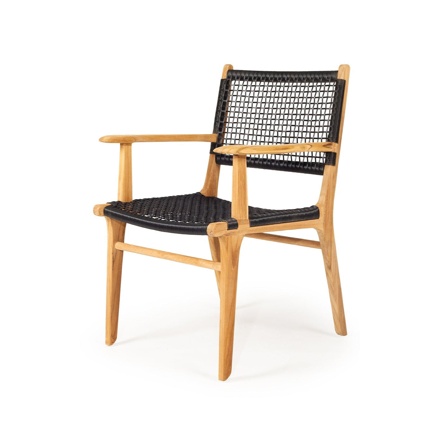 Zane Teak Dining Armchair  - Black