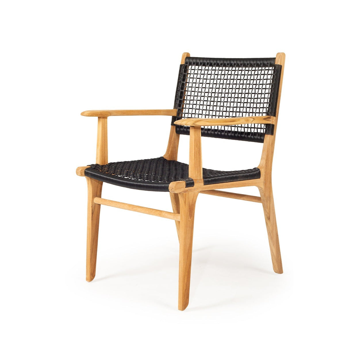 Zane Teak Dining Armchair  - Black