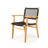 Zane Teak Dining Armchair  - Black