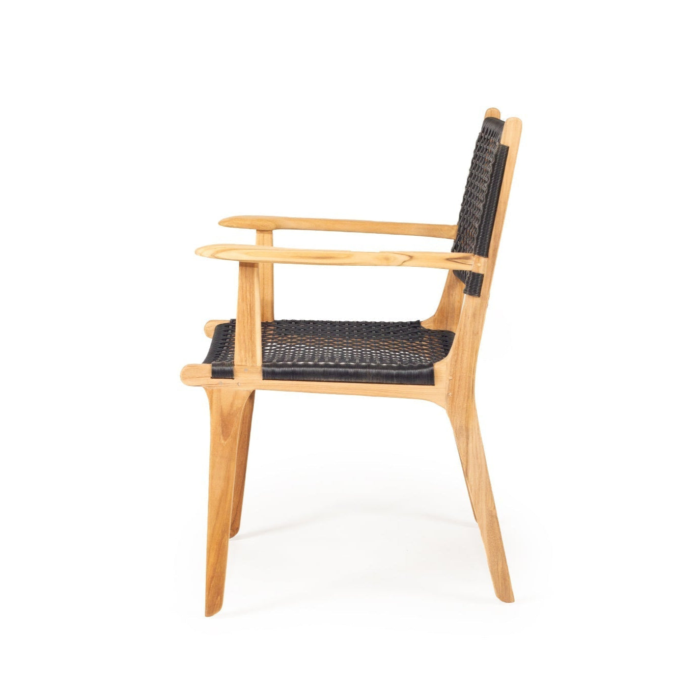 Zane Teak Dining Armchair  - Black
