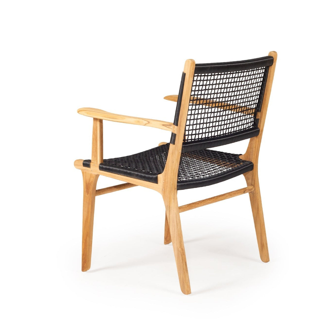 Zane Teak Dining Armchair  - Black