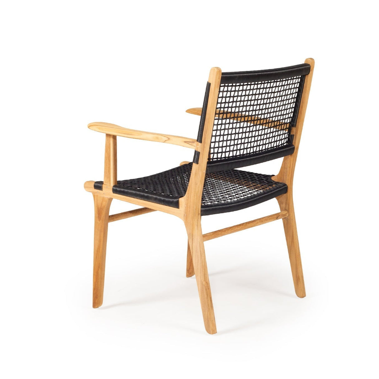 Zane Teak Dining Armchair  - Black