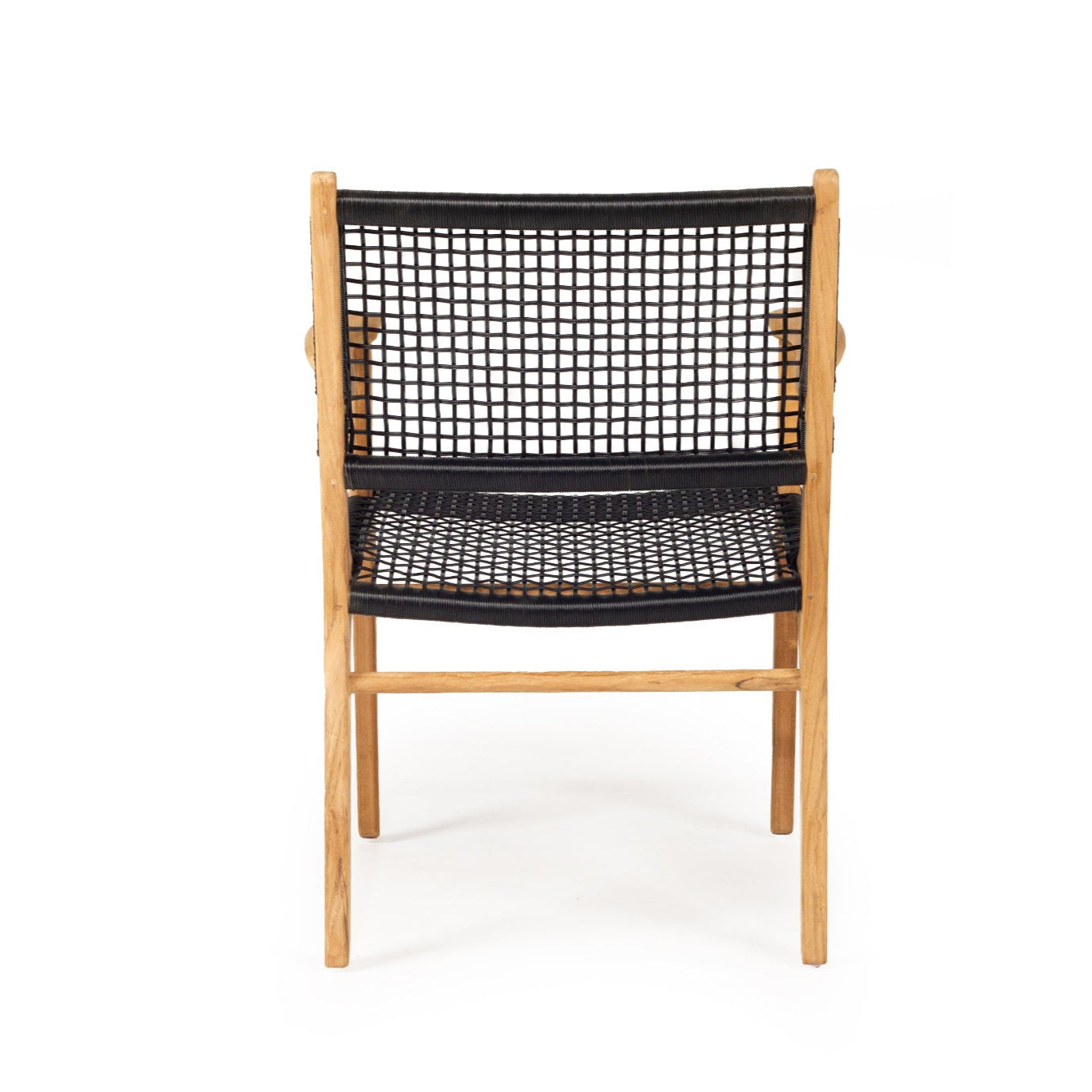 Zane Teak Dining Armchair  - Black