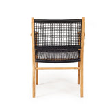 Zane Teak Dining Armchair  - Black