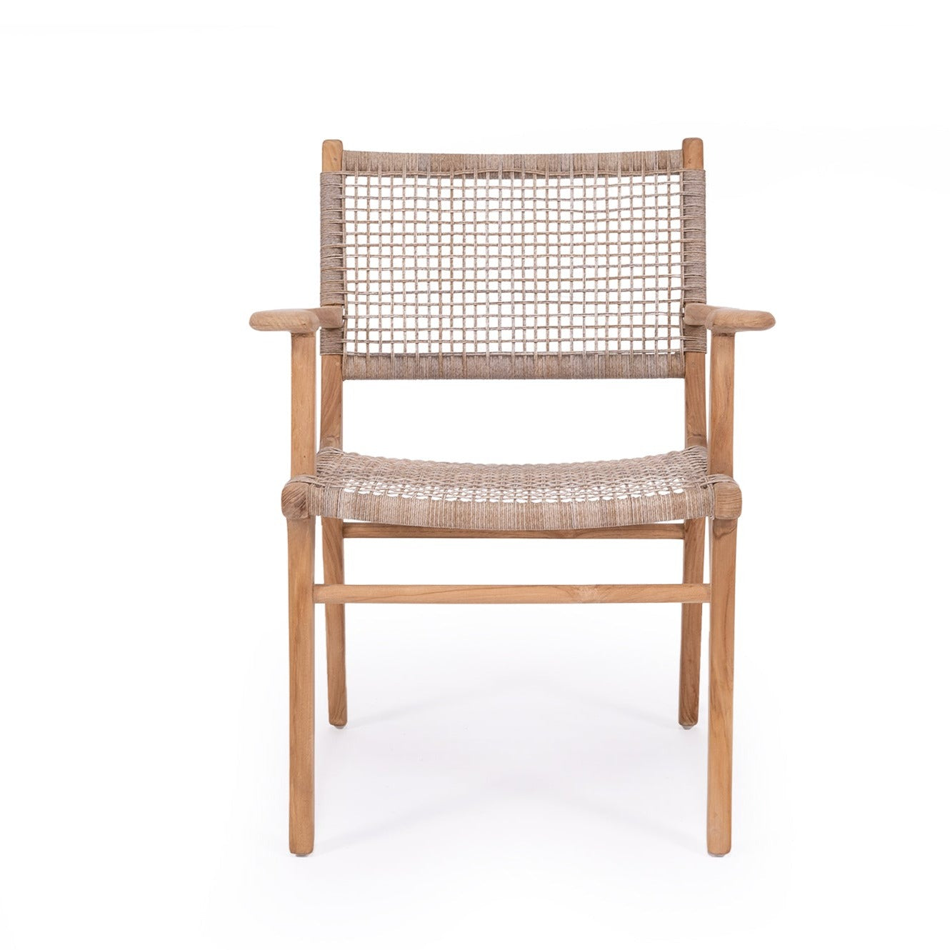 Zane Teak Dining Armchair  - Washed Grey