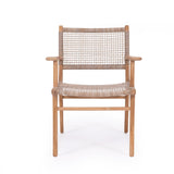 Zane Teak Dining Armchair  - Washed Grey