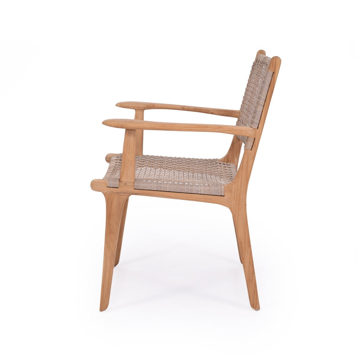 Zane Teak Dining Armchair  - Washed Grey