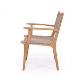 Zane Teak Dining Armchair  - Washed Grey
