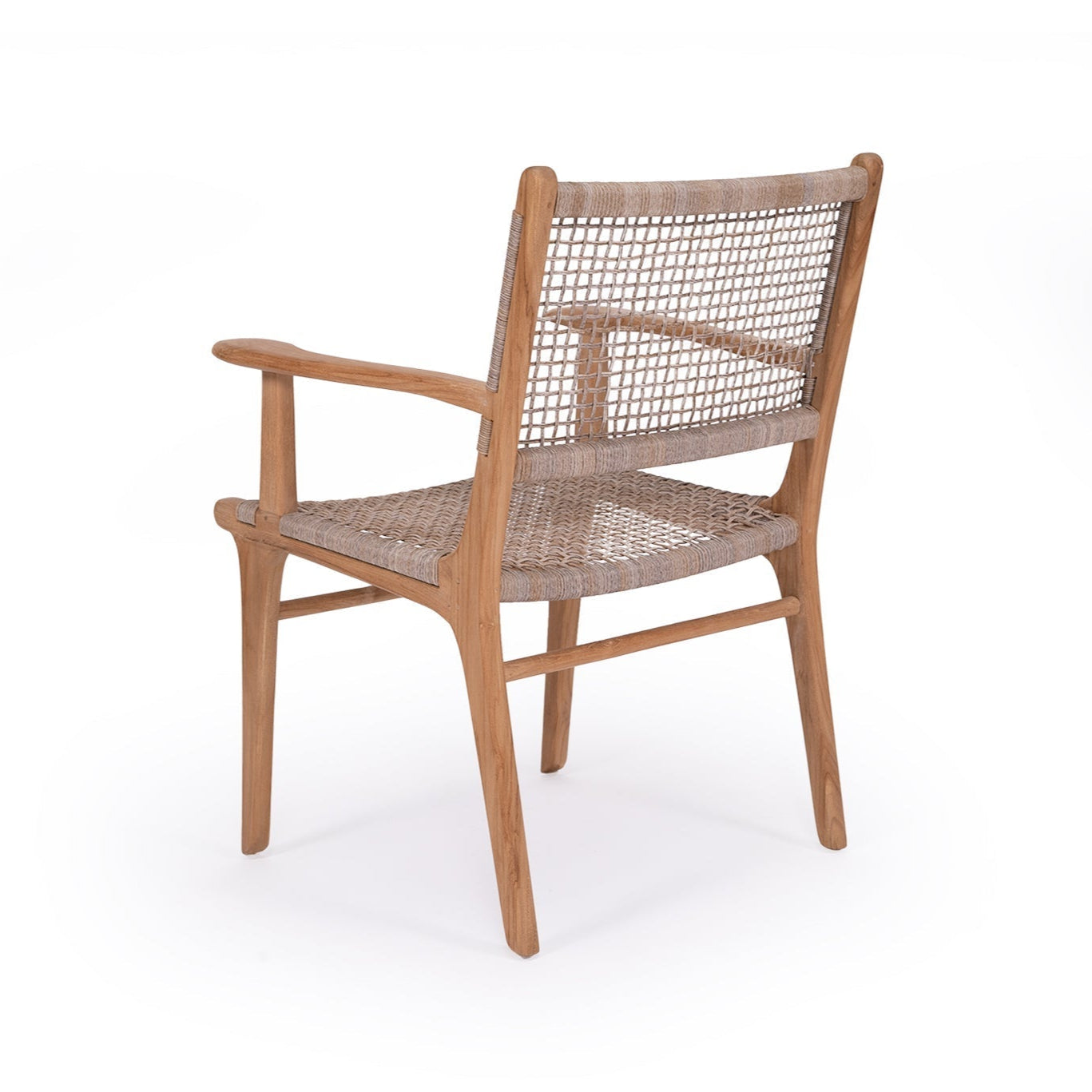 Zane Teak Dining Armchair  - Washed Grey