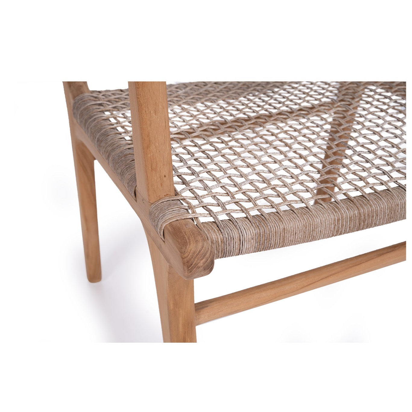 Zane Teak Dining Armchair  - Washed Grey