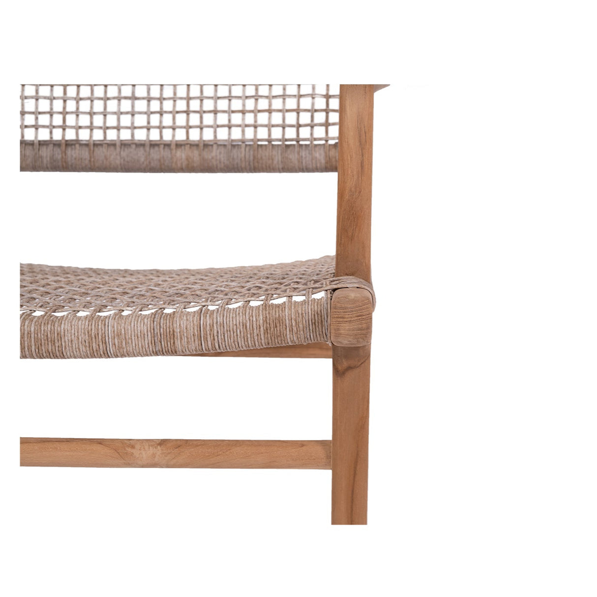 Zane Teak Dining Armchair  - Washed Grey