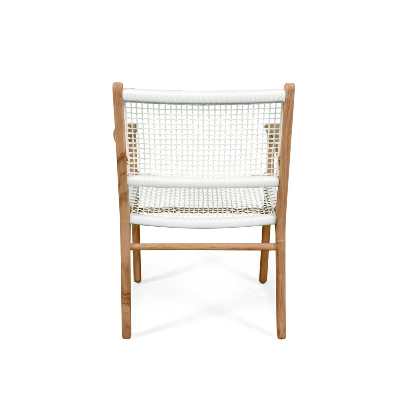 Zane Teak Dining Armchair - White 