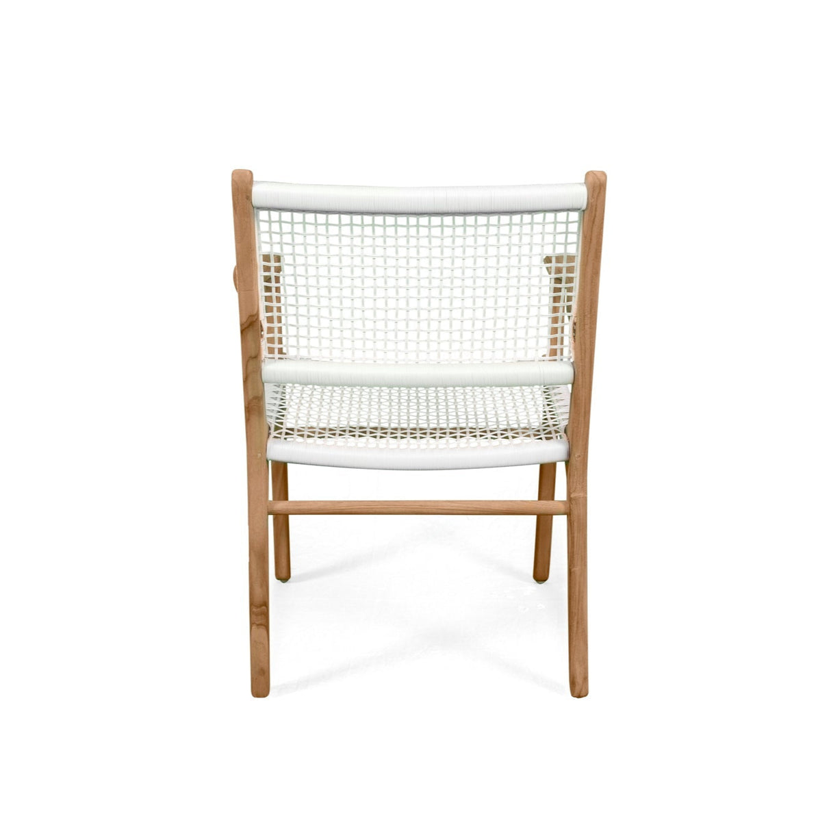 Zane Teak Dining Armchair - White 