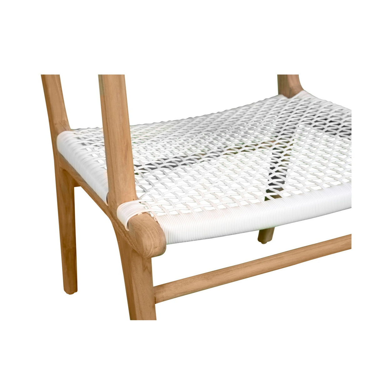 Zane Teak Dining Armchair - White 