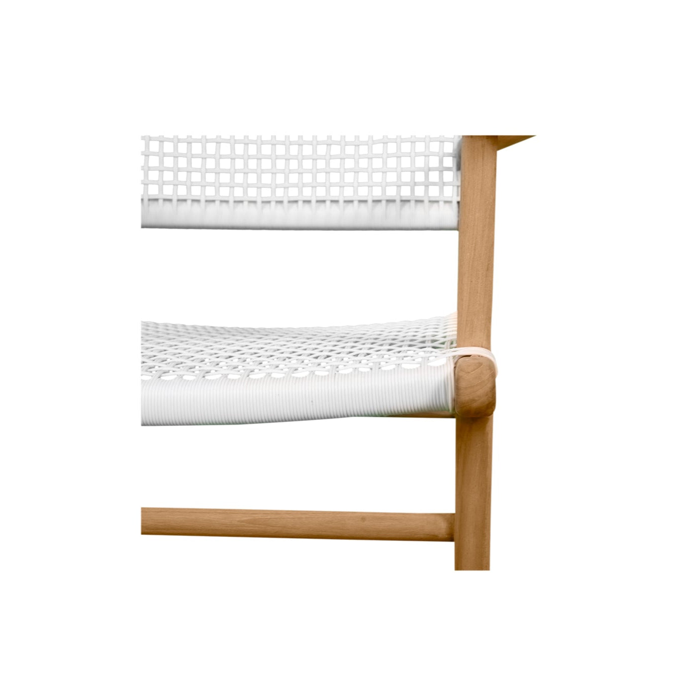 Zane Teak Dining Armchair - White 