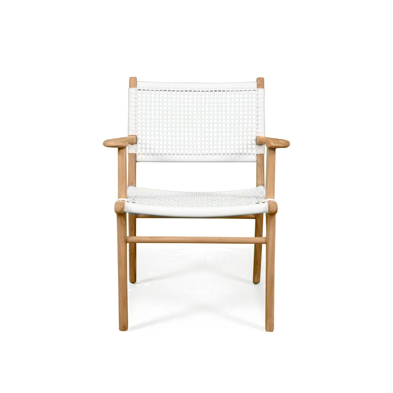 Zane Teak Dining Armchair - White 