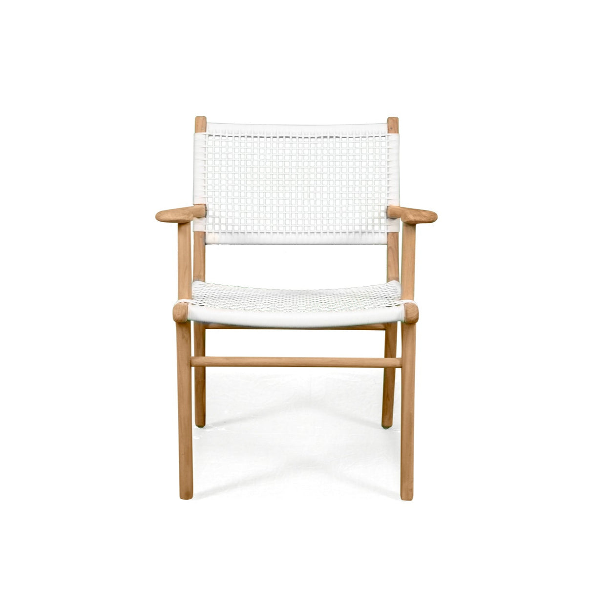 Zane Teak Dining Armchair - White 