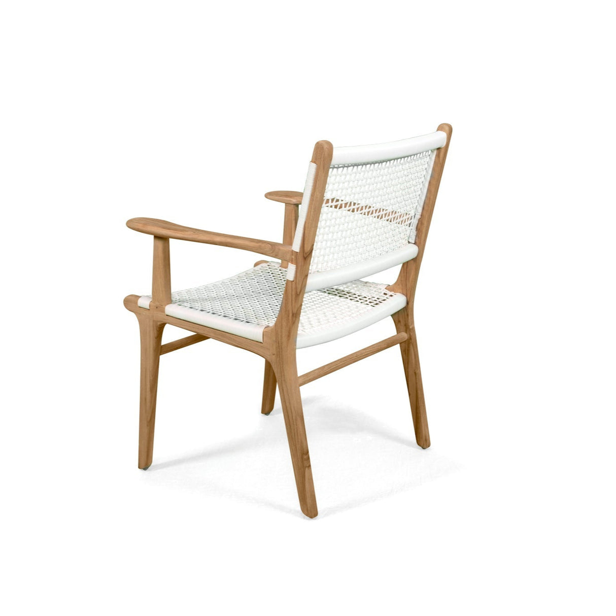 Zane Teak Dining Armchair - White 