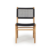 Zane Teak Dining Chair - Black