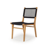 Zane Teak Dining Chair - Black
