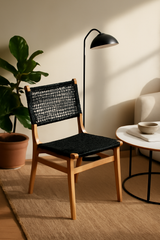Zane Teak Dining Chair - Black