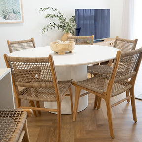 Zane Teak Dining Chair - Washed Grey