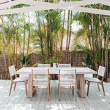 Zane Teak Dining Chair - White